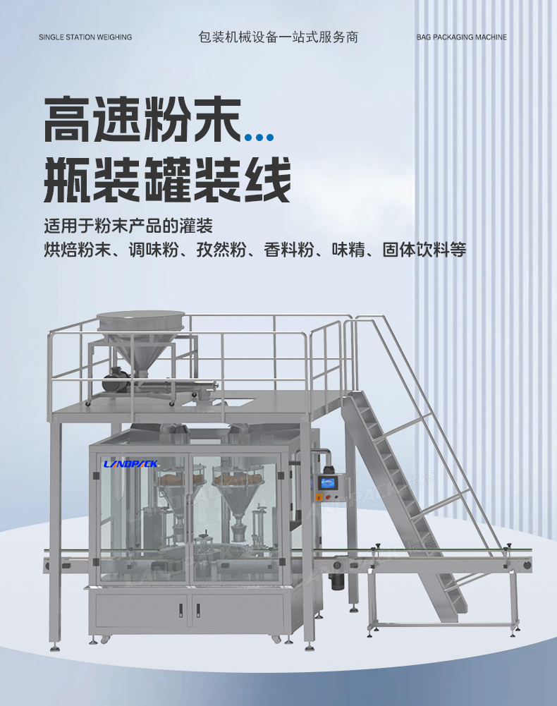 全自动高速香料粉灌装线（高速理瓶机+转盘双头粉剂灌装机+重量检测仪+金属检测仪+高速旋盖机+铝箔封口机+视觉检测转向机+高速三面贴标机）+李淑_01.jpg